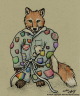 Anthro' Red Fox in a dressing gown