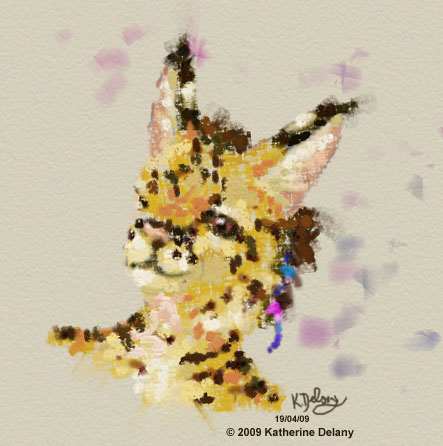 Cat with hair thing